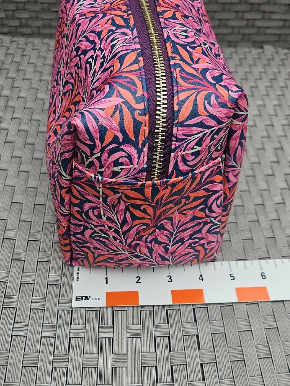 NWOT William MORRIS Willow Bough Leaf Vine Cosmetic.Make Up Travel Floral Pouch - Picture 11 of 17